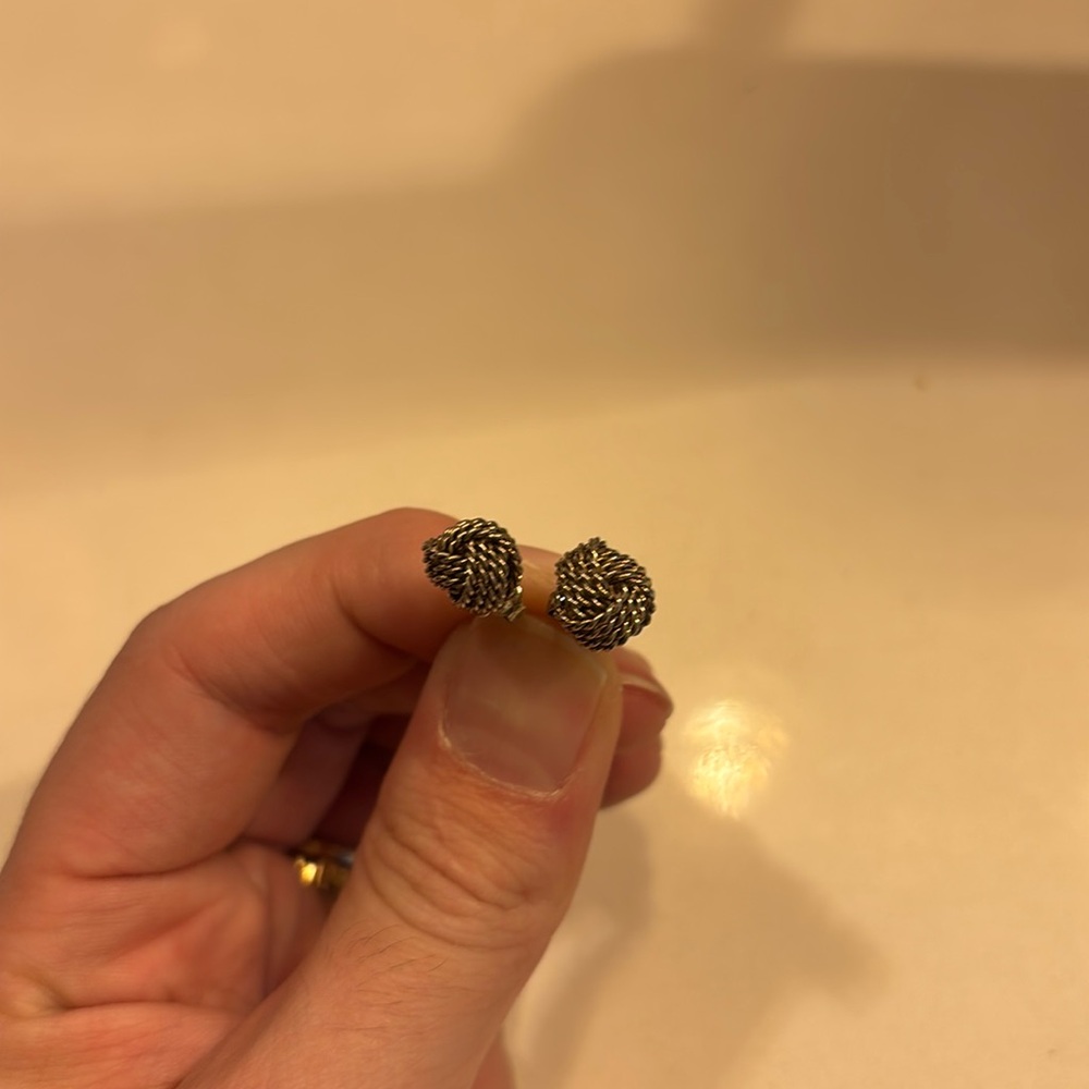 Tiffany and co knot stud earrings